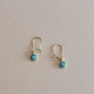 Gold Evil Eye Earrings R838